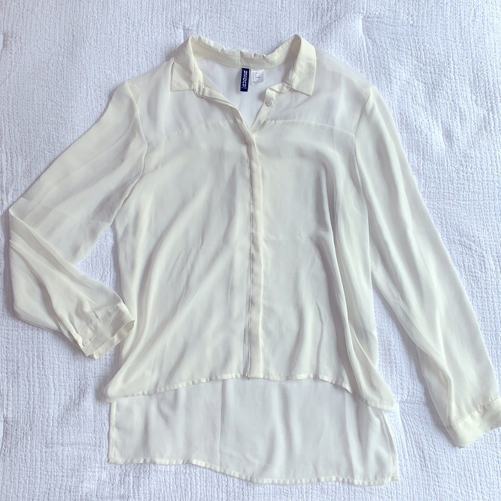 Off White Button Up Shirt from H&M